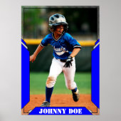 Creëer Uw eigen aangepaste blauwe sport Foto Poste Poster (Voorkant)