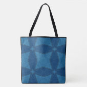 Creëer uw eigen aangepaste Blue Pattern Retro Tote Bag (Voorkant)