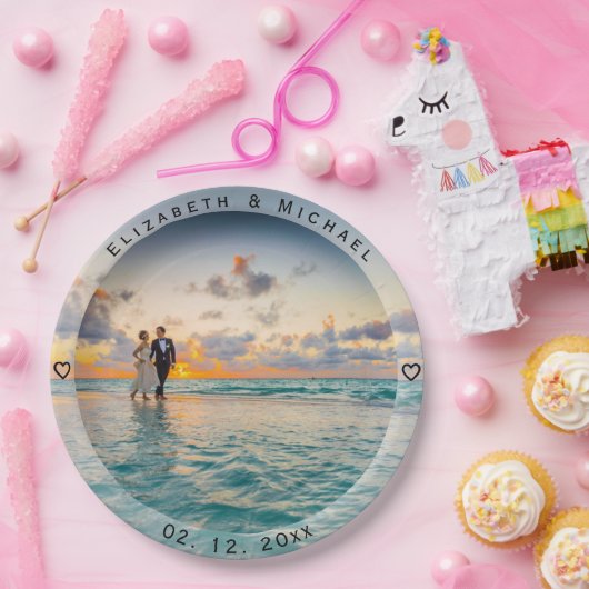 Creëer Uw eigen aangepaste bruid en bruidebruinkoo Papieren Bordje (Feest)