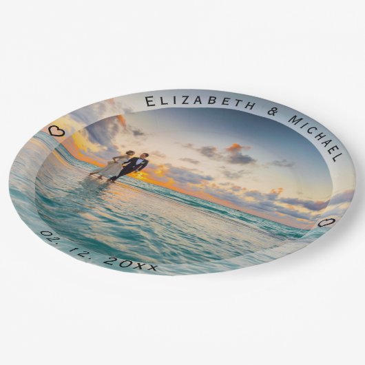 Creëer Uw eigen aangepaste bruid en bruidebruinkoo Papieren Bordje (Gekanteld)