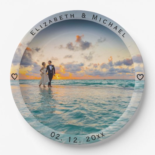 Creëer Uw eigen aangepaste bruid en bruidebruinkoo Papieren Bordje (Voorkant)