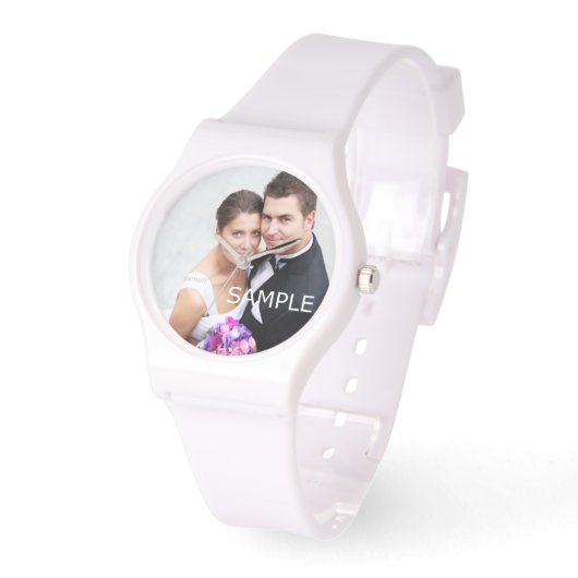 Creëer Uw Eigen Aangepaste Bruiloft Afbeelding Horloge (Hoek)