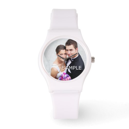 Creëer Uw Eigen Aangepaste Bruiloft Afbeelding Horloge (Voorkant)