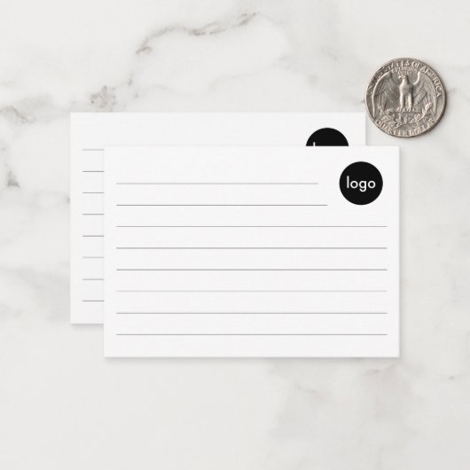 Creëer uw eigen aangepaste business Logo-index Notitiekaartje (Voorkant / Achterkant in situ)