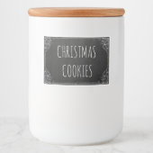 Creëer uw eigen aangepaste -chalkboardSjabloon Voedselcontainer Etiket (Voorkant)