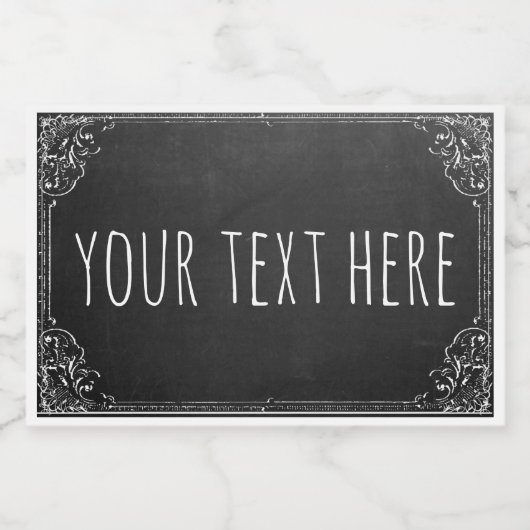 Creëer uw eigen aangepaste -chalkboardSjabloon Voedselcontainer Etiket (Enkel label)
