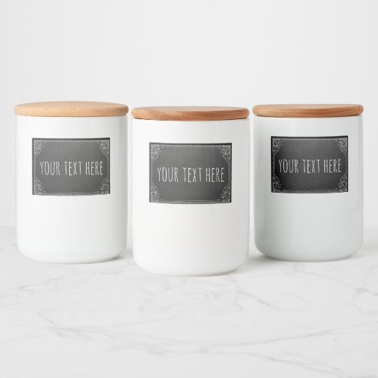 Creëer uw eigen aangepaste -chalkboardSjabloon Voedselcontainer Etiket (Flessen)