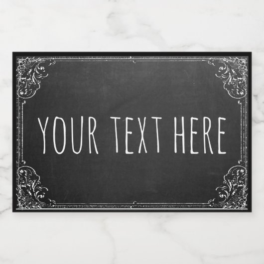 Creëer uw eigen aangepaste -chalkboardSjabloon Voedselcontainer Etiket (Enkel label)