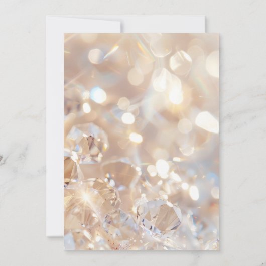 Creëer uw eigen aangepaste champagnekristallen save the date (Achterkant)