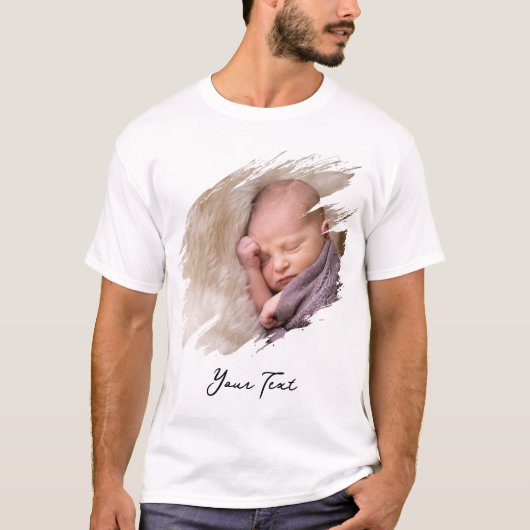 Creëer uw eigen aangepaste coole foto en tekst T-s T-shirt (Voorkant)