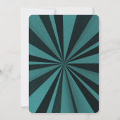 Creëer uw eigen aangepaste Deep Retro Sunburst Kaart (Achterkant)