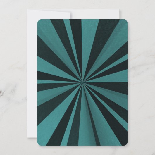 Creëer uw eigen aangepaste Deep Retro Sunburst Kaart (Achterkant)