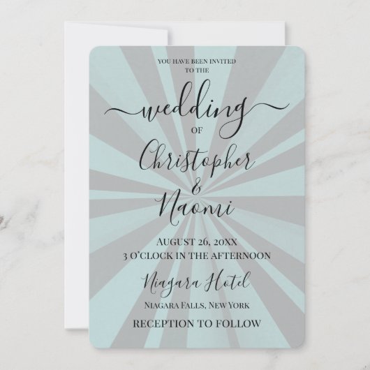 Creëer uw eigen aangepaste Deep Retro Sunburst Kaart (Voorkant)