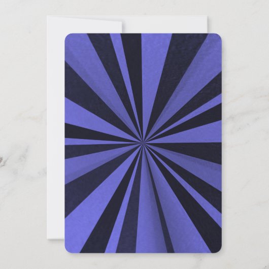 Creëer uw eigen aangepaste Deep Retro Sunburst Kaart (Achterkant)