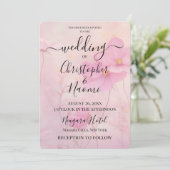 Creëer uw eigen aangepaste delicate roze wilde blo kaart (Staand voorkant)