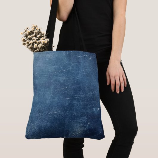 Creëer Uw eigen aangepaste Denim Blue Fade Tote Bag (Dichtbij)