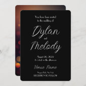 Creëer Uw Eigen Aangepaste Diepe Bokeh Bruiloft Kaart (Voorkant / Achterkant)