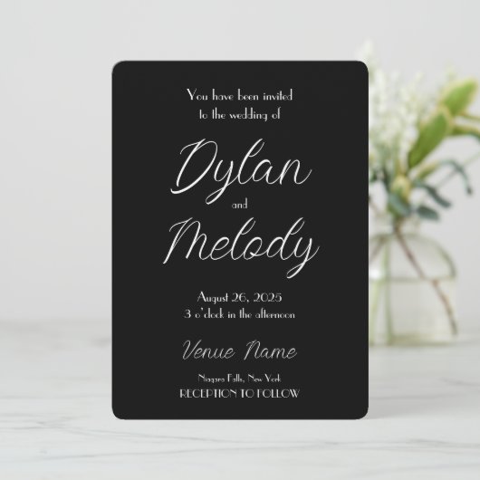 Creëer Uw Eigen Aangepaste Diepe Bokeh Bruiloft Kaart (Staand voorkant)