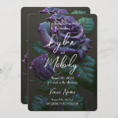 Creëer Uw Eigen Aangepaste Diepe Paarse Rozen Kaart (Voorkant / Achterkant)