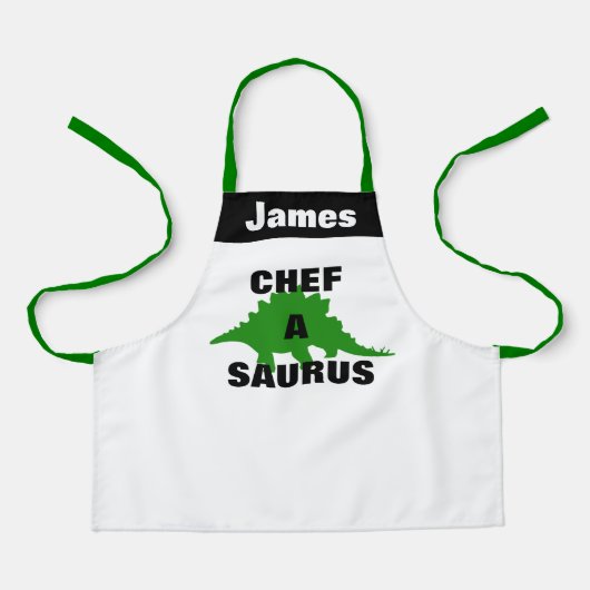 Creëer Uw eigen aangepaste dinosaurusdesign Kinder Schort (Voorkant)