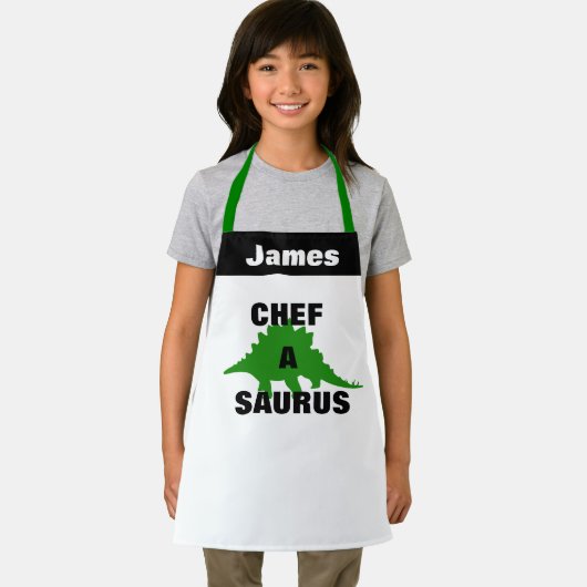 Creëer Uw eigen aangepaste dinosaurusdesign Kinder Schort (Insitu)