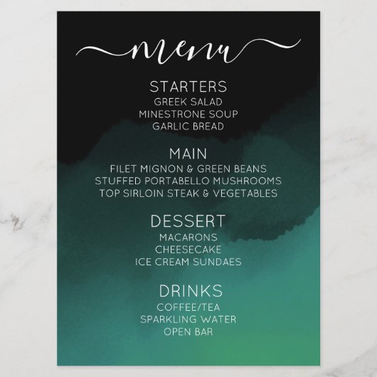 Creëer uw eigen aangepaste donker gekleurde ombré menu (Voorkant)