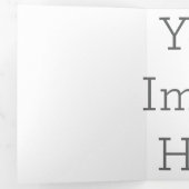 12,7 x 17,8 cm Drieluik briefvouw wenskaart (Binnenzijde eerst)