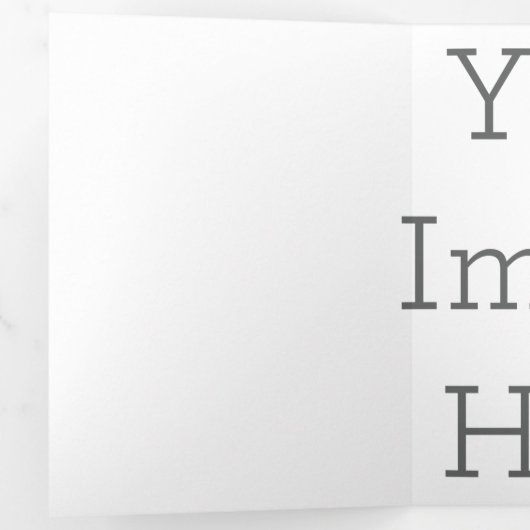 12,7 x 17,8 cm Drieluik briefvouw wenskaart (Binnenzijde eerst)