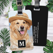 Creëer uw eigen aangepaste eenvoudige fotomonogram bagagelabel