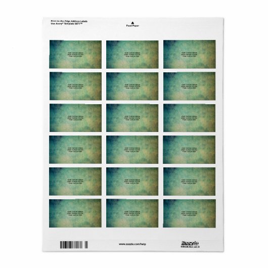 Creëer Uw eigen aangepaste  Etiket (Full Sheet)