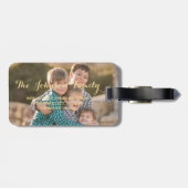 Creëer uw eigen aangepaste familie foto Bagagelabe Bagagelabel (Achterkant horizontaal)