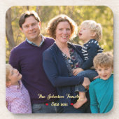 Creëer uw eigen aangepaste familie foto Cork Onder Bier Onderzetter (Voorkant)