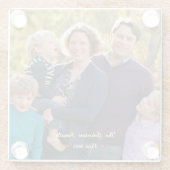 Creëer uw eigen aangepaste familie foto glas Onder Glazen Onderzetter (Achterkant)