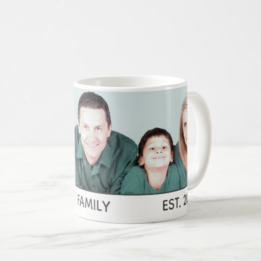 Creëer Uw eigen aangepaste familie foto Koffiemok (Voorkant rechts)