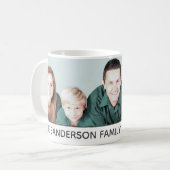 Creëer Uw eigen aangepaste familie foto Koffiemok (Voorkant links)