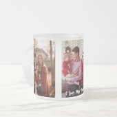 Creëer Uw eigen aangepaste familie foto Matglas Koffiemok (Voorkant links)