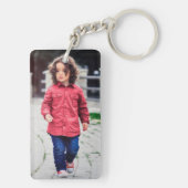 Creëer Uw eigen aangepaste familie foto Sleutelhanger (achterkant)