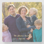 Creëer uw eigen aangepaste familie foto stenen Ond Stenen Onderzetter (Voorkant)