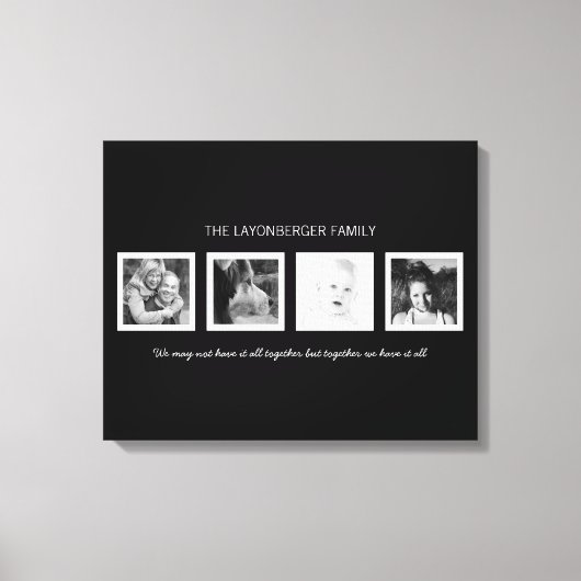 Creëer Uw eigen aangepaste familieportret Canvas Afdruk (Voorkant)