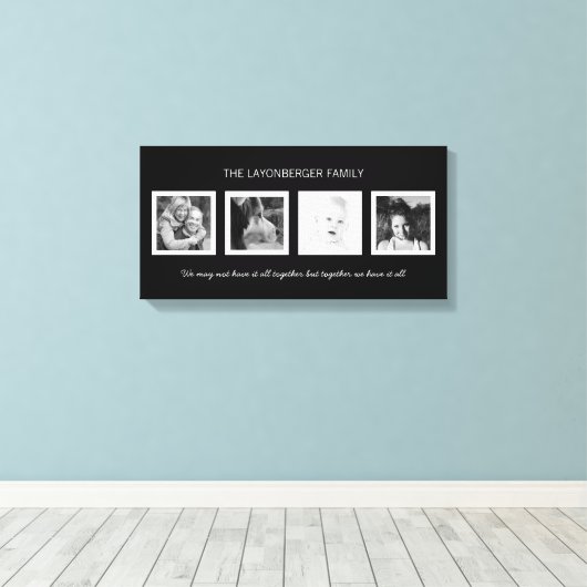 Creëer Uw eigen aangepaste familieportret Canvas Afdruk (Insitu (Houten vloer))