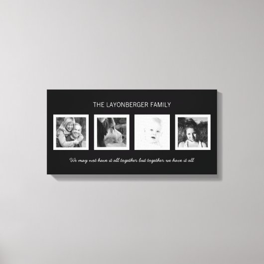 Creëer Uw eigen aangepaste familieportret Canvas Afdruk (Voorkant)