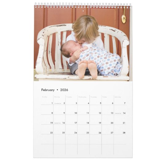 Creëer Uw Eigen Aangepaste Foto 2025 Middelgrote K Kalender (Feb 2026)