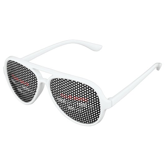 Creëer uw eigen aangepaste foto Aviator Party Shad Zonnebril (Gekanteld)