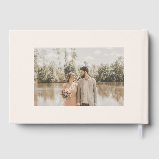 Creëer uw eigen aangepaste foto bruiloft gastenboek (Achterkant)