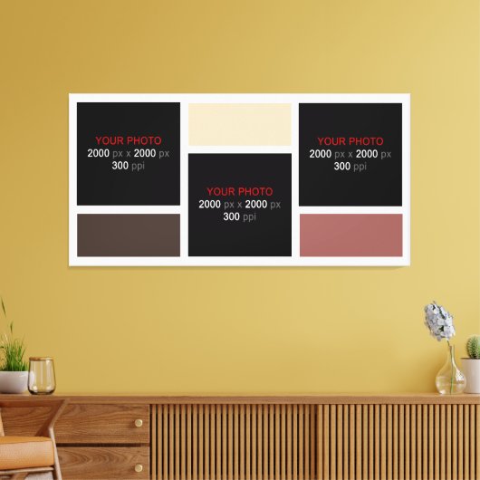 Creëer Uw eigen Aangepaste Foto Collage 001 Canvas Afdruk (Insitu (Woonkamer))