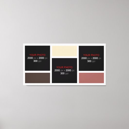 Creëer Uw eigen Aangepaste Foto Collage 001 Canvas Afdruk (Voorkant)