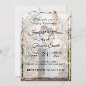 Creëer uw eigen aangepaste foto elegante bruiloft kaart (Voorkant)