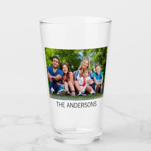 Creëer uw eigen aangepaste foto en naam glas (Voorkant)