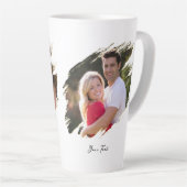Creëer Uw Eigen Aangepaste Foto En Tekst Grote Kof Latte Mok (Rechterhoek)