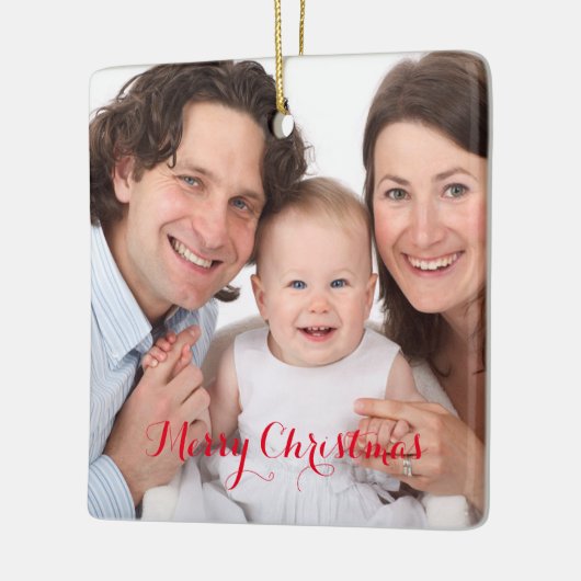 Creëer Uw eigen aangepaste foto Keramisch Ornament (Links)